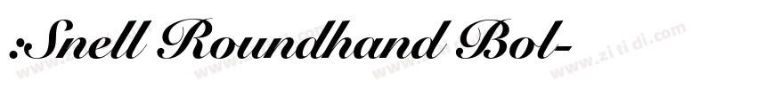 :Snell Roundhand Bol字体转换